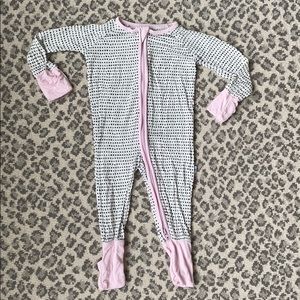 Polka Dots - Pink Trim Baby & Toddler Bamboo Zippy